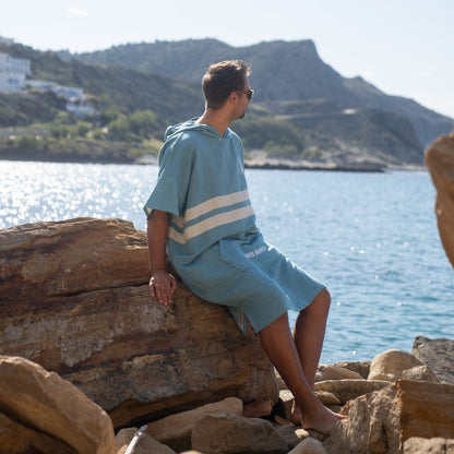 NatureLite Travel Poncho Stripes Blue