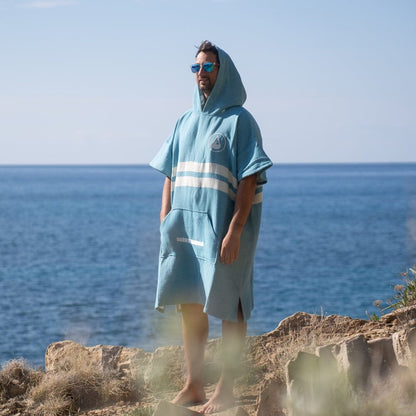 NatureLite Travel Poncho Stripes Blue