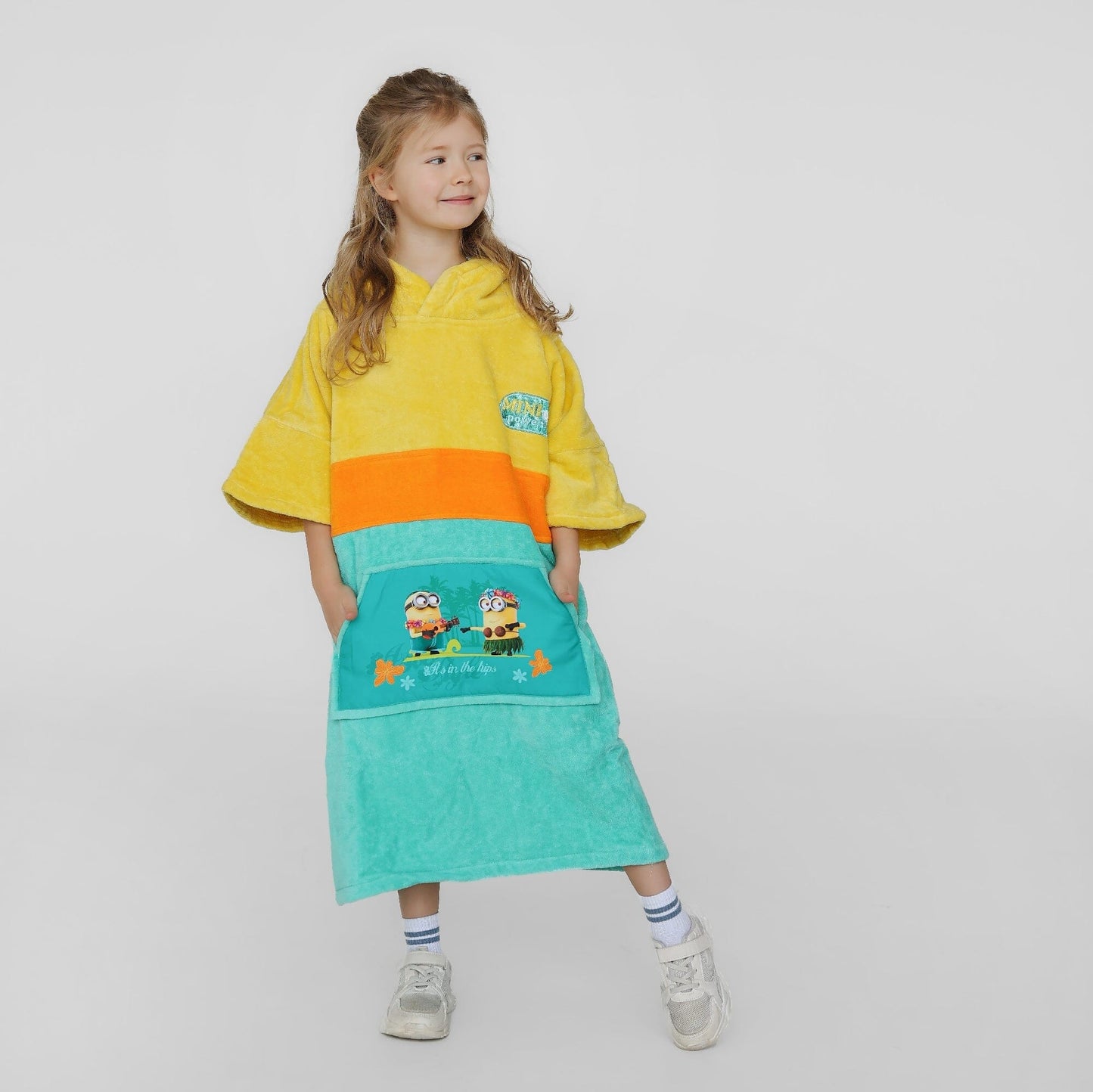 Minions Poncho, Baumwolle Velours